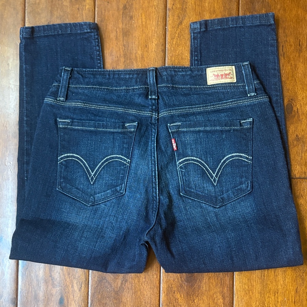 Women's Levi 535 Leggings Dark Blue Capri jeans